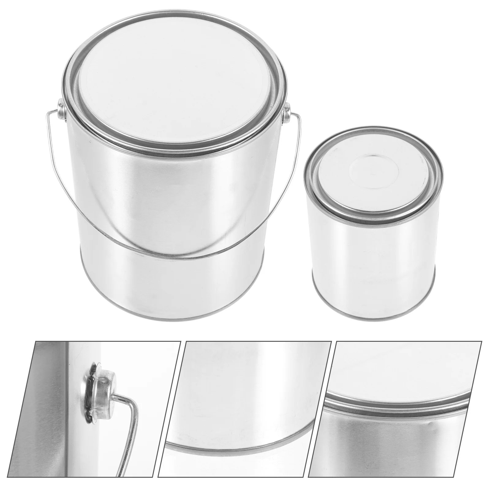 2 Pcs Paint Transport Can Cans Empty Pitch Storage Container with Cover Mixing Painting Accessory