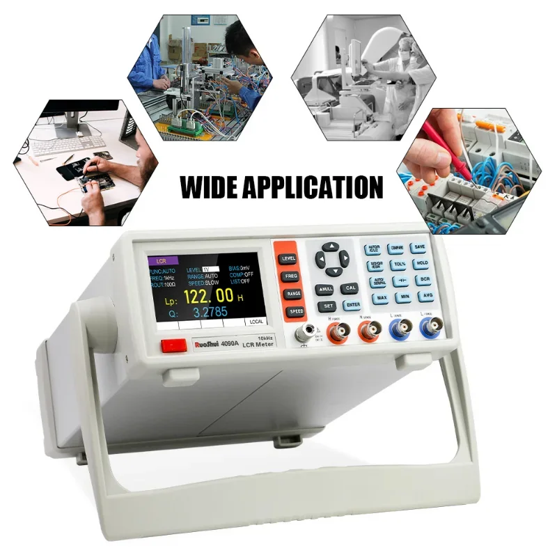 4090 Digital LCR Meter Desktop Capacitance Resistance Impedance Inductance Measure Instrument Electric Bridge Component 6