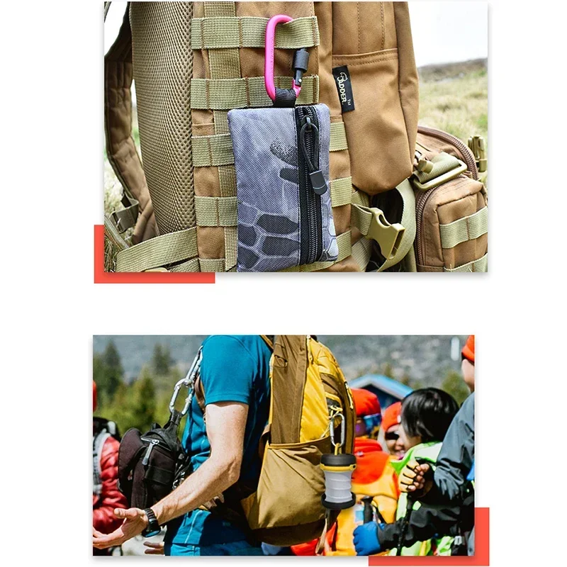 5PCS Aluminum Carabiner Hook Quickdraws D-Ring Key Chain Clip Camping Keyring Snap Hook Outdoor Travel Kit Outdoor Accessries - Image 6