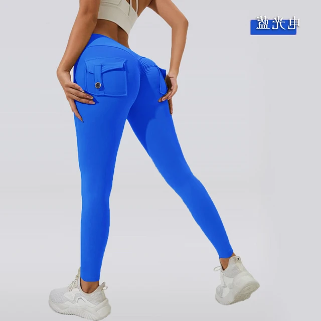 Leggings de sport 2026 pour femme avec poches, taille haute, effet push-up, pour yoga et entraînement, effet seconde peau, XP89