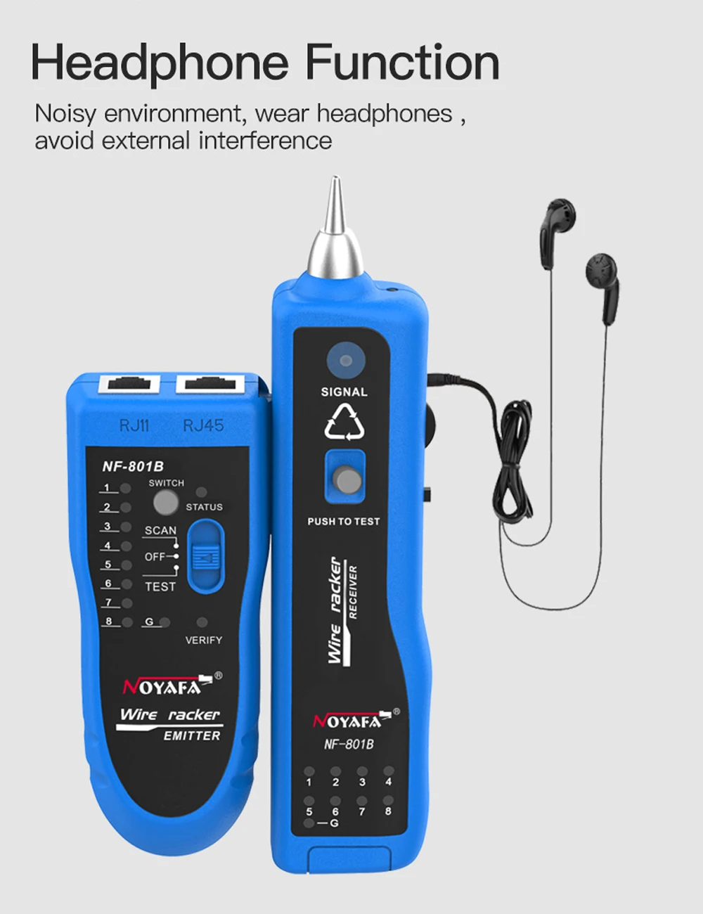 cable tester tracer NAYAFA NF-801B Network Cable Tester RJ11 RJ45 Crimper Ethernet Wire Tracker Multifunction Line Finder LED Lighting imbaprice network cable tester