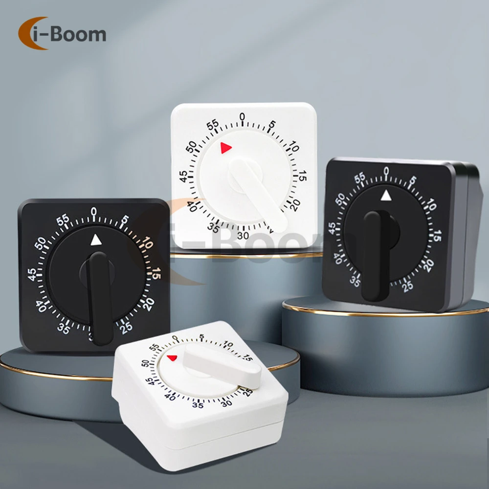 60 Minutes Kitchen Timer Count Square Cooking Up Alarm Sleep Temporizador Clock Mechanical Stopwatch Alarm Down Office Meeting 3