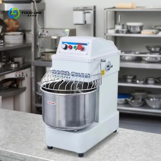 Mélangeur de pâte en spirale électrique Commercial personnalisé, pour boulangerie, gâteau, Pizza, traitement de farine, équipement de boulangerie à haute efficacité 1