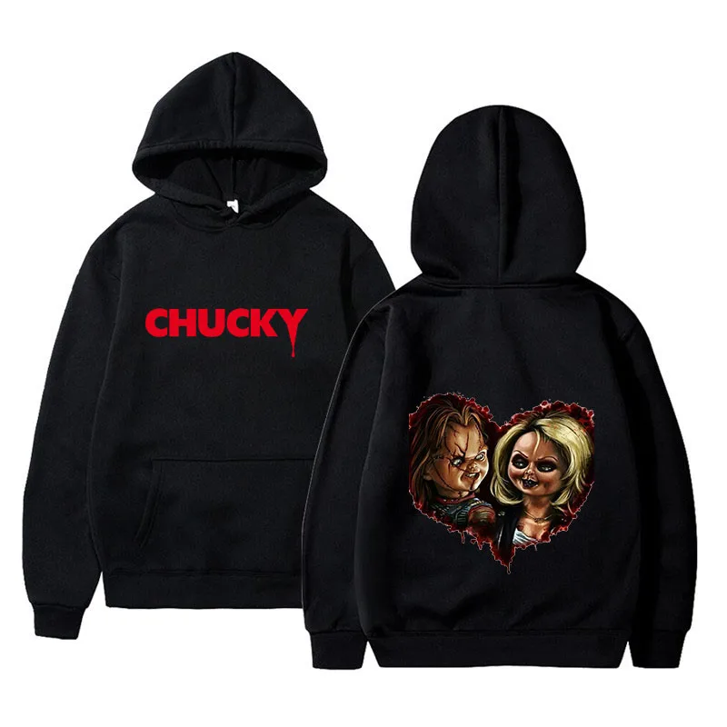 thumbnail image 1 of Película de terror juego infantil Chucky sudaderas con capucha Harajuku ropa informal estilo Hip Hop hombres mujeres Otoño Invierno Sudadera con capucha pulóver Tops, 1 of 5
