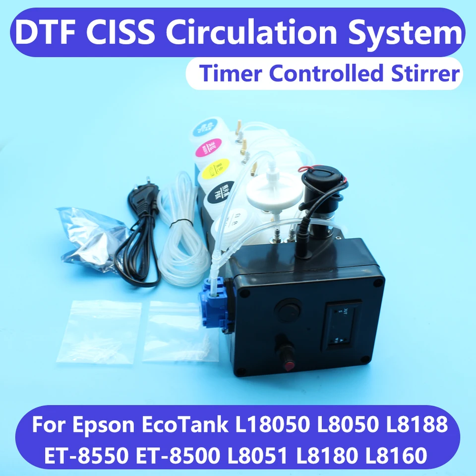 DTF CISS Shake Pour Epson L1800 L800 L805, Encre Blanche Précieuse Avec Agitateur, Imprimante De Centre Commercial, BIS, Système D'Alimentation En Encre Continue Précieuse