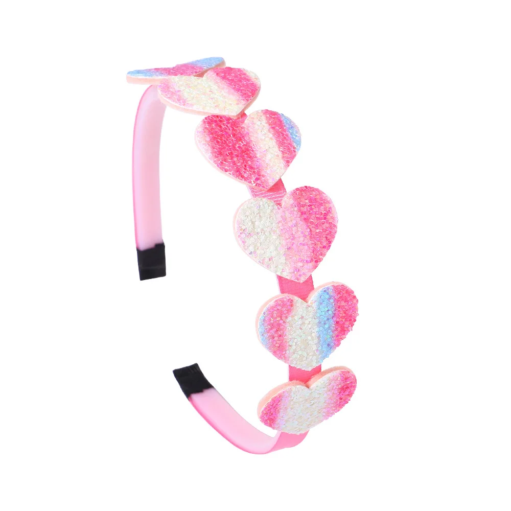 2022 Fashion Girls Glitter Hair Bands Cute Colors Hair Hoop Hairbands Lovely Bow Stars Headbands for Kids Gifts Hair Accessories baby accessories diy Baby Accessories