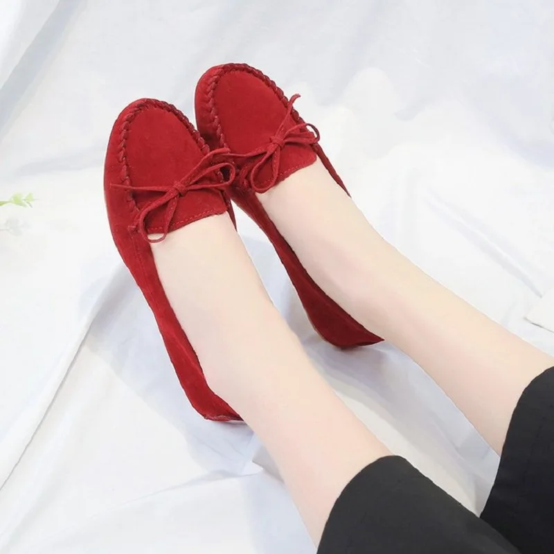 Woman Ballet Shoes Casual Lofers Women's Flat Shoes Ladies Elegant Butterfly-Knot Comfortable Women Soft Classic Office Shoes