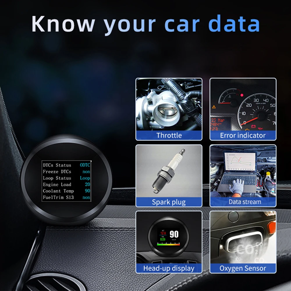 OBDHUD P11  ÷ OBD2 + GPS ڵ HUD  ӵ,   Һ ÷  ÷ º ǻ