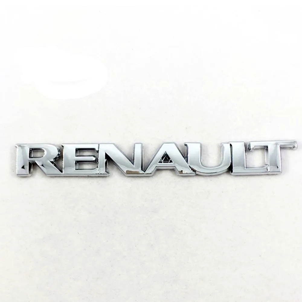 1X Abs Chrome Renault Letter Logo Car Auto Decorativo Emblema Badge Sticker Decalcomania Di Ricambio Per Renault