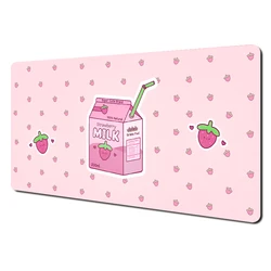 Cute Pink Kawaii Non - Slip Gaming Desk Mat with Durable Stitched Edges for Office and Gaming Use (Mousepads - 3)