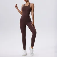 Women Gym Running Jumpsuit Super Stretch Slim Fit One Piece Yoga Suit Breathable Quick Dry Workout Clothes Female Sportswear - Image 5