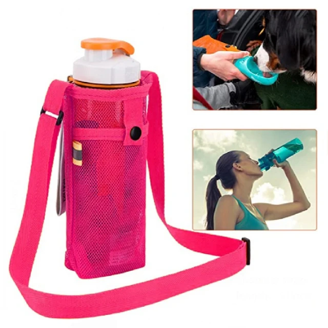 Water Bottle Carrier Bags with Adjustable Shoulder Strap Insulated Crossbody Water Bottle Holder Sports Water Bottle Case Sleeve Pouch with 2 Pocket