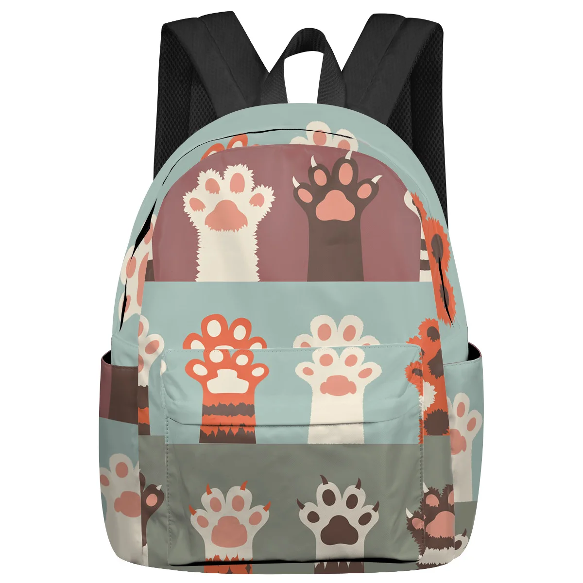 

Милый вместительный рюкзак с рисунком кошачьей лапы, мужские сумки для ноутбука для подростков и студенток старшей школы, колледжа