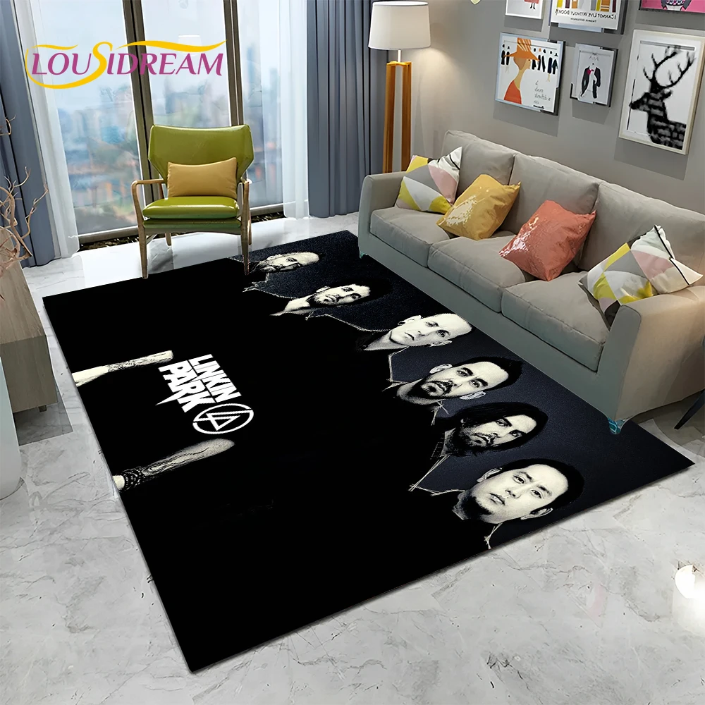 Фото 3D Ретро Рок-Группа L-Linkin искусственный ковер для дома, гостиной, спальни, дивана, Декор, детский коврик, нескользящий напольный коврик №3