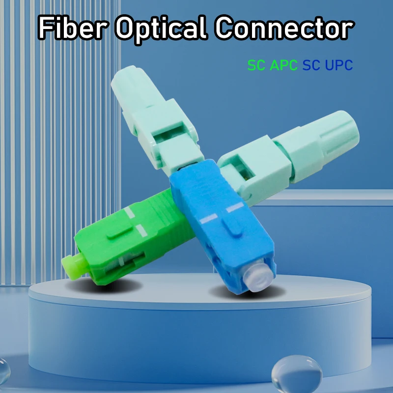 

SC APC and SC UPC Fast Connector Embedded FTTH Tool, Single Mode Optical Quick Connector, SC Fiber Optic Connector, 50-400PCs