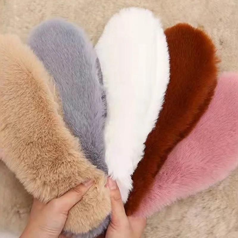 1 Paia di Lana di Pelle di Pecora Naturale per Scarpe da Uomo Piedi Invernali Caldo Addensare Soffici Solette in Pile da Donna Stivali da Neve Pad per Scarpe_voghion.com