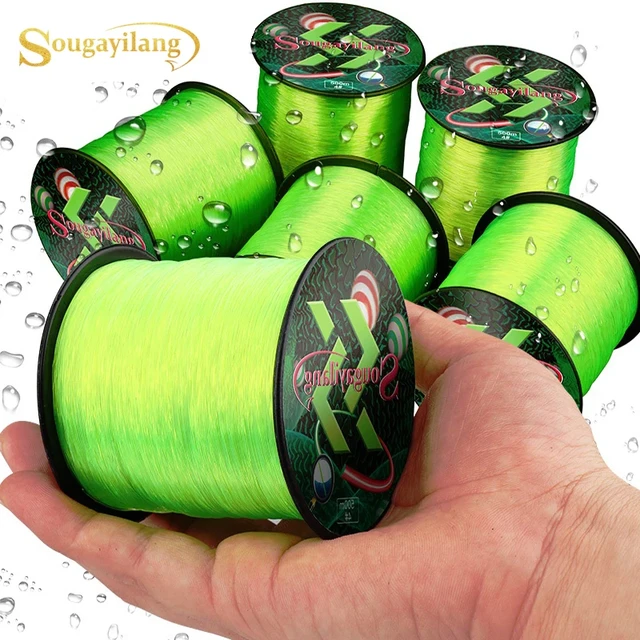 Sougayilang 500m Super Strong Fishing Line Monofilament Nylon Fishing Line  Freshwater Fishing Line Thread Bulk Spool 10.4kg