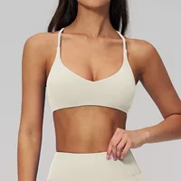 Summer U-Shaped Multi-Strap Cross Back Women Pilates Fitness Sports Bra Top Gym Yoga Athletic Tight Workout Jog With Chest Pad - Image 5