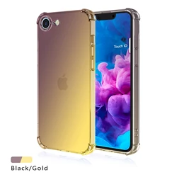Gradient Airbag TPU Shockproof Protective Phone Case Cover for iPhone Air (Black Gold)