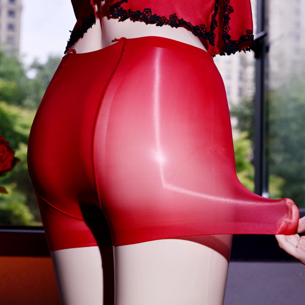 Sexy Women's Plus Size Elastic Transparent Boxer Panties Ladies Silky Underwear Safety Short Pants Boxers Underpants Underwear women shorts underwear