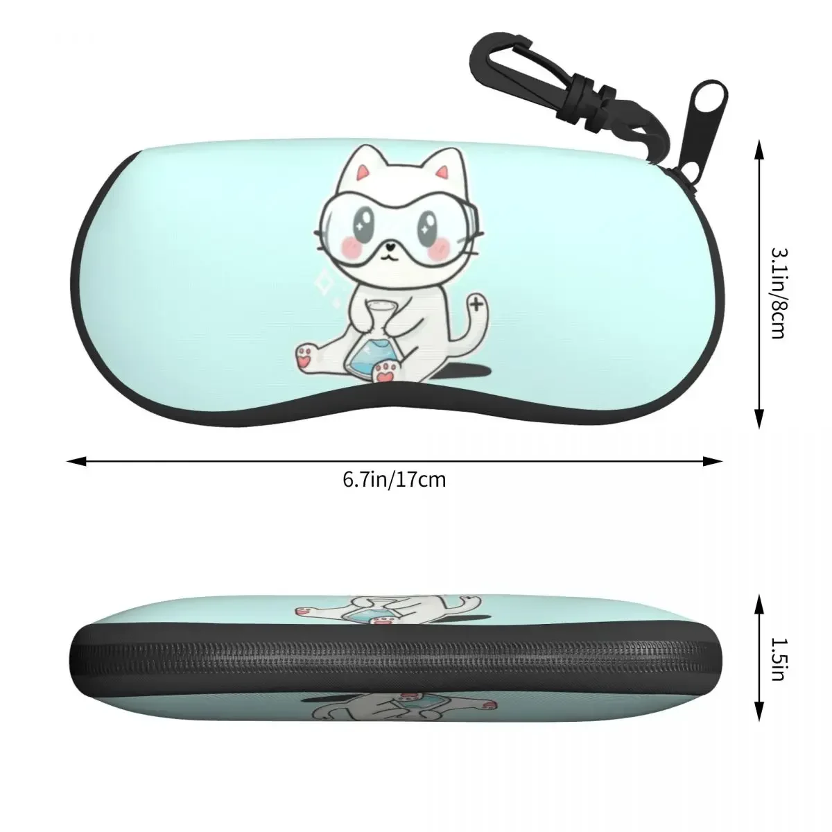 Cation Science Pun Cat New Shell Eyeglasses Protector Cases Fashion Sunglass Case Glasses Bag
