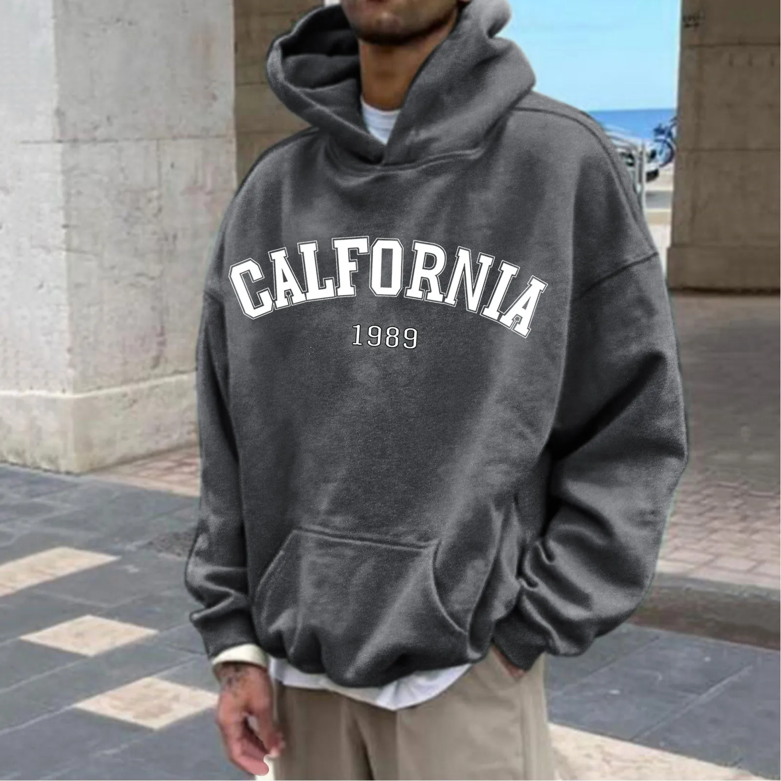 Sudaderas con capucha con letras de California para hombre, de calle informal, estilo Hip Hop, Vintage, americano, Harajuku _ - AliExpress