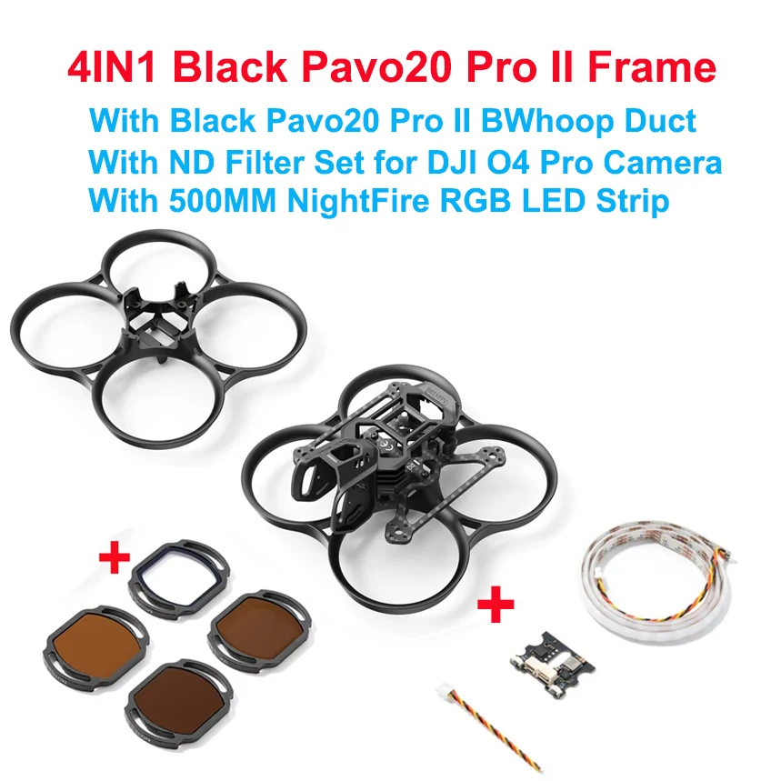 BETAFPV Pavo20 PRO Brushless BWhoop Frame with HD VTX Bracket and 93.7mm Wheelbase