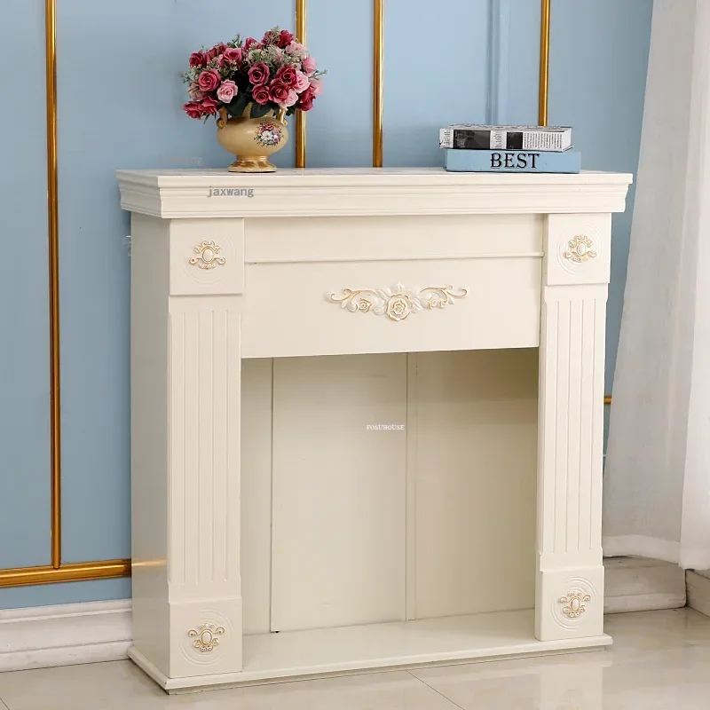 เตาผิงยุโรปอเมริกันชั้นวางของตกแต่งห้องนั่งเล่นในร่มวิลล่าตู้ตกแต่งร้านอาหารคาเฟ่อิสระเตาผิง 1