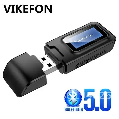 

Wireless Audio Adapter Bluetooth Dongle USB Jack AUX 3.5mm 3.5 Display LCD Transmitter Receiver 5.0 for Car TV PC Kit