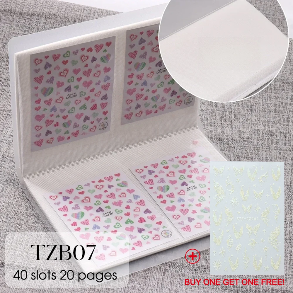 

84/80 Grid Album Storage Book For Nail Art Stickers Collecting Tool Gather Decal Transparent Organizer Manicure Notebook BETZB06