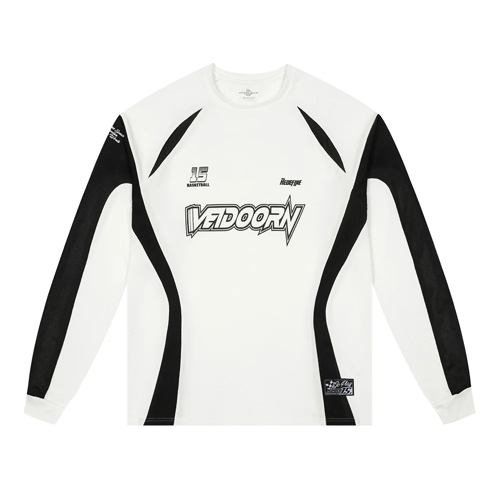 Breathable Long Sleeve Sport T Shirt for Men Oversize Lightweight Quick Dry Athletic Basketball Jersey Outdoor Gym Clothes