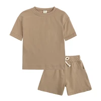 Ensemble de Survêtement d'Été Essentiel pour Enfant, Tenue Sportive, Haut à Manches Courtes et Short, pour Fille et Garçon 5