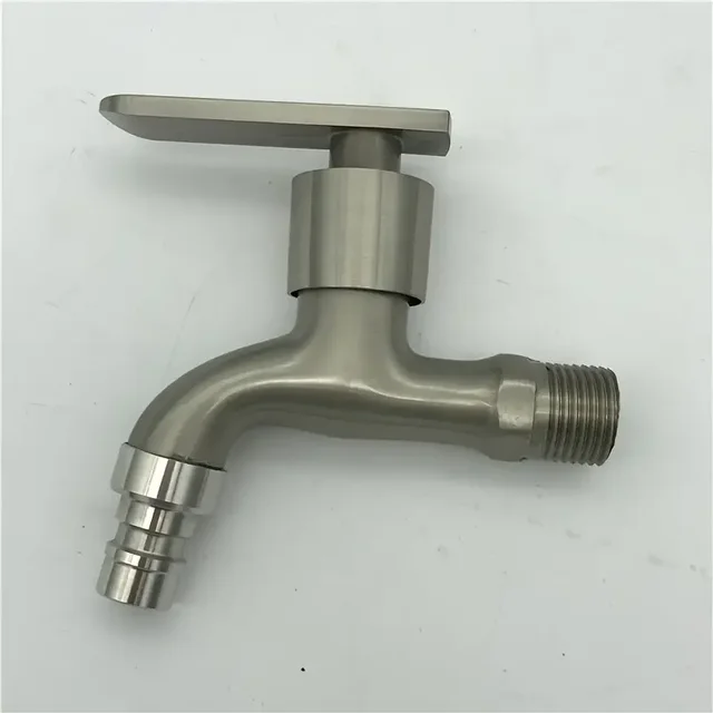 [Dual Outlet Faucet]  Stainless Steel Dual Outlet Faucet | Quick Open Ceramic Valve Bathroom Installation Hardware 3