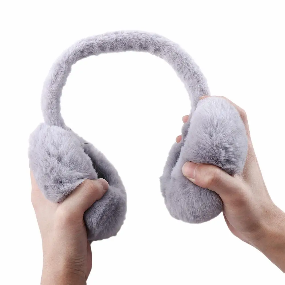 Orejeras de felpa antiviento para adultos, orejeras suaves para exteriores, calentadores de orejas plegables, moda de equitación