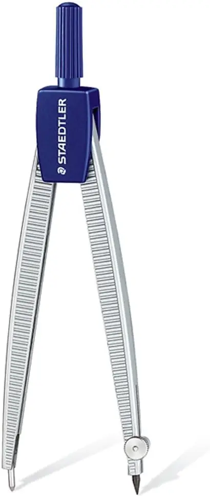 Staedtler Noris Club 550 60 학교용 컴퍼스 세트(심 포함), 범용 어댑터 및 심 상자 포함