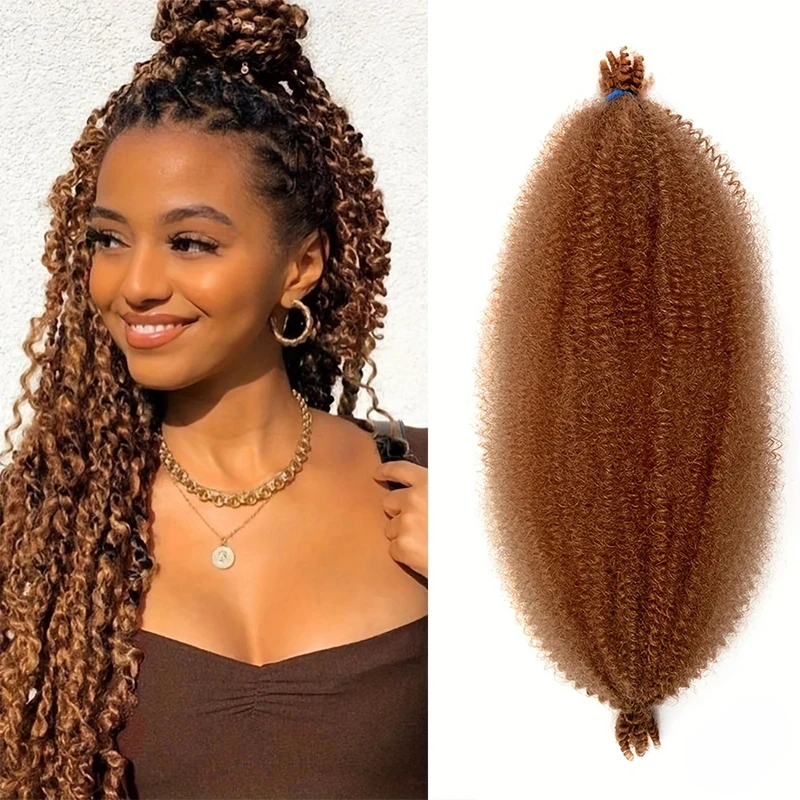 

Synthetic Crochet Hair Pre-Separated Springy Afro Twist Hair Kinky Curly Spring Twist Hair Braiding Hair For Women