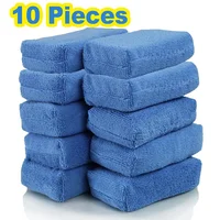 2/10Pcs Car Wax Applicator Pads Microfibre Polishing Sponges Soft Auto Detailing Waxing Sponge Cleaning Foam Car Paint Care Pad 2