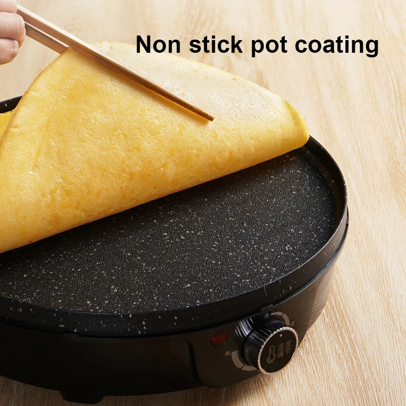 DMWD Electric Crepe Maker Pancake Cooker Steak Barbecue Grilling Stove Omelette Eggs Roll Frying Pan Pizza Pie Griddle Skillet 4