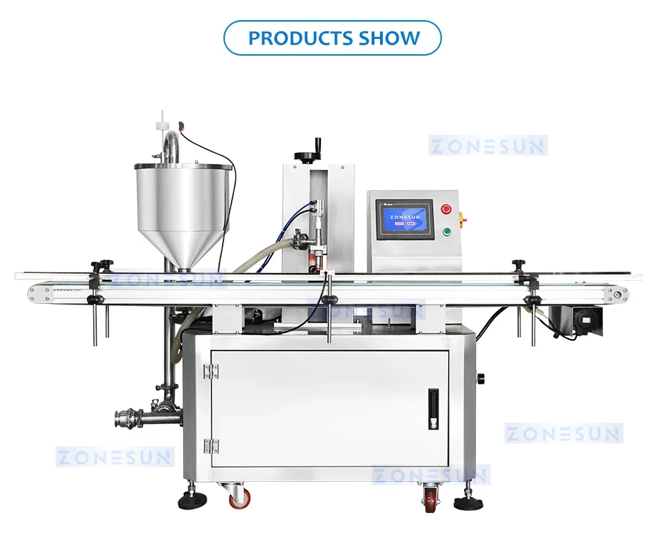 ZONESUN Automatic Rotor Pump Peanut Butter Chili Sauce Filling Machine ZS-VTRP1D