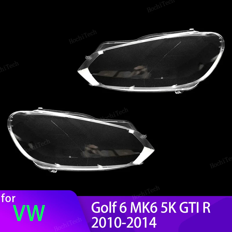 Headlight cover Headlight lens cover Car Front Headlight Lens Covers For Volkswagen VW Golf 6 MK6 GTI R 2010-2014 Transparent Lampshade Headlamp Shell