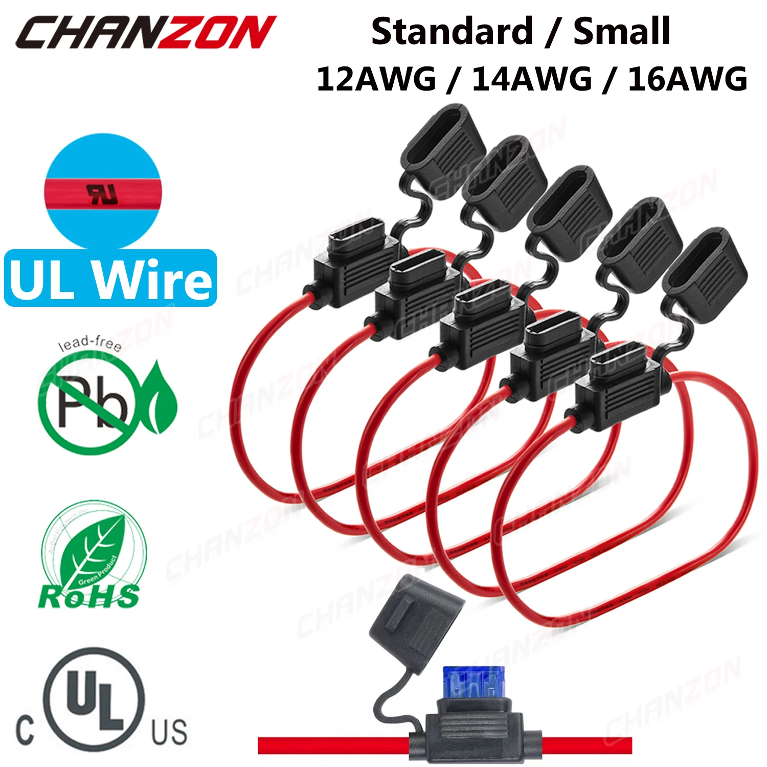 Auto Car Fuse Holder Block Tap 12 14 16 AWG 20 30 40 Amp 12V 32V Wire Connector fuse holder fuse box holder
