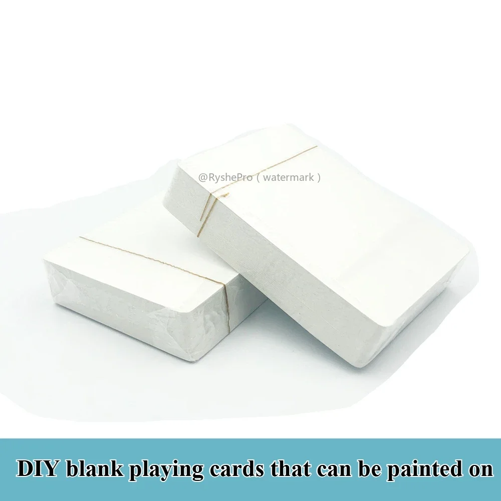 Playing Cards Blank Playing Cards 54PCS Two-sided White Blank Index Flash Cards To Write on Printable Study Learning DIY Gift Game