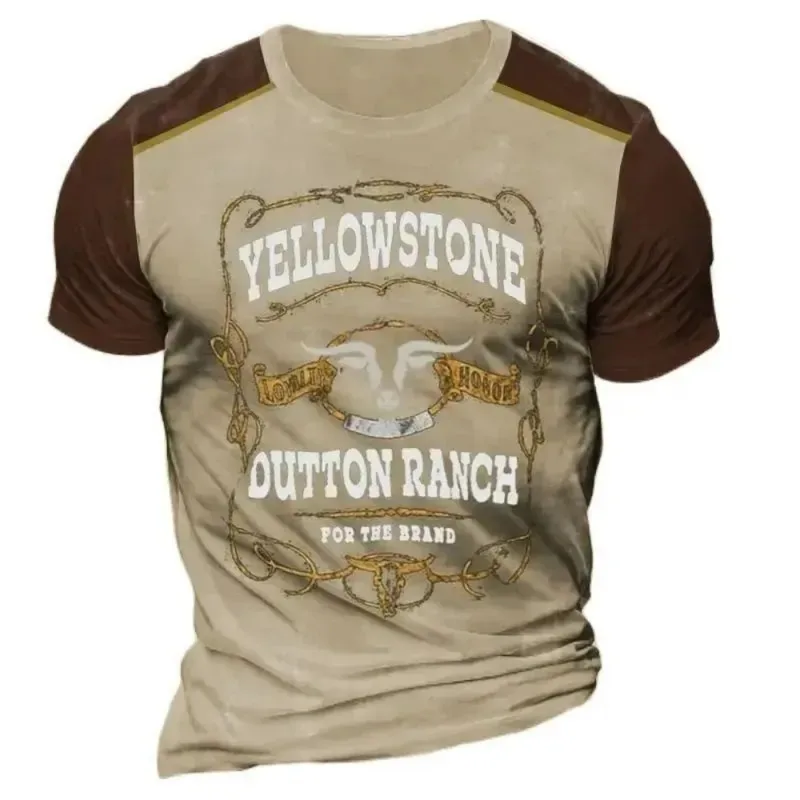 Badminton Men's T-shirt Round-neck Short-sleeved Letter Print Outdoor Casual Top Loose Comfortable Breathable