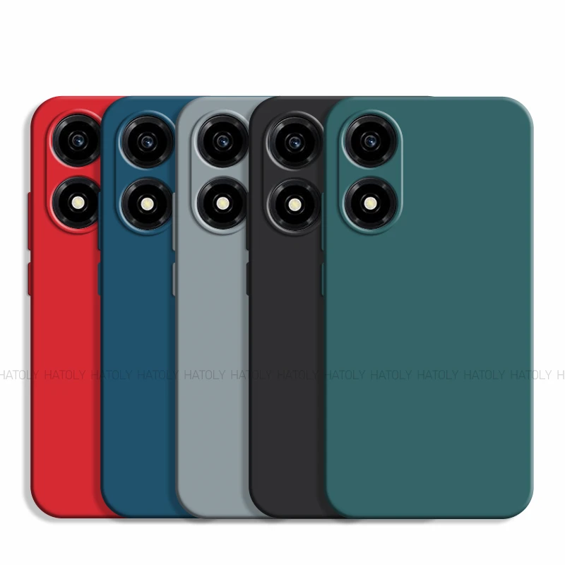 Custodia + Vetro Temperato Per Honor X5 Plus – Cover In Silicone Nero Antiurto E Pellicola 9H, Protezione Completa, BUNAL