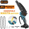 Jemi Tool Makita 18V Battery Compatible Cordless Brushless Chain Saw, Self-Lubricating with Safety Lock for Cutting Wood/Trees 1