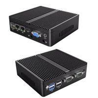 Metal Case Fanless Industrial Mini PC Intel N2840 Desktop Computer Pfsense Mini Server DDR3L Msata SSD 2Lan 2COM VGA HD Display
