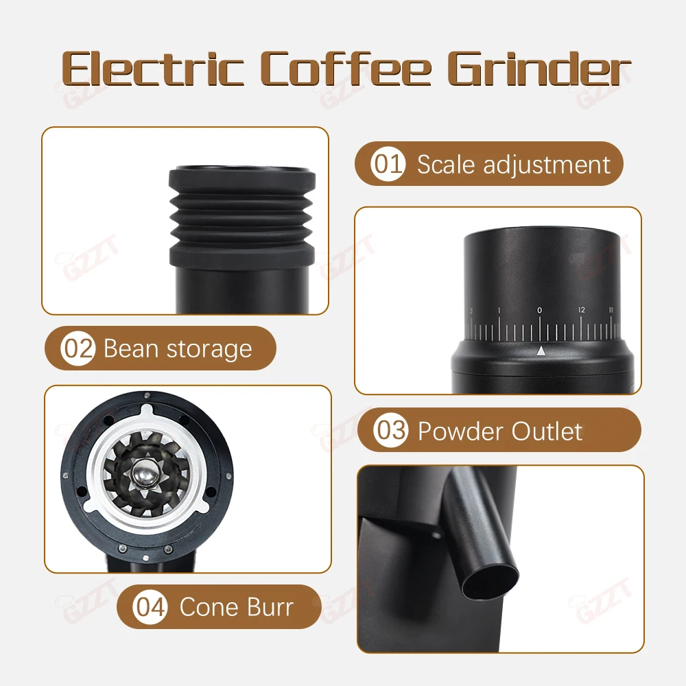 GZZT M63 Single Origin Bean Grinder 63MM Stainless steel Cone Burr  Coffee Grinder Coffee Grinding Machine Coffee Miller 2