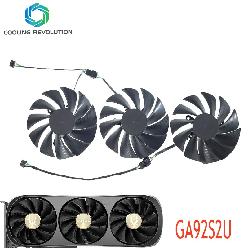 

88MM GA92S2U DC12V 0.46A 4-Pin Graphics card fan For ZOTAC Gaming GeForce RTX 4070 Ti Trinity OC ZT-D40710J-10P