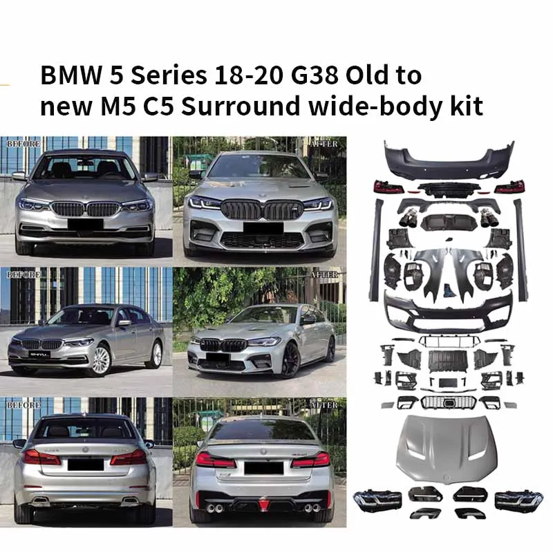 

be suitable for BMW 5 Series 18-20 G38 Old to new M5 C5 Surround wide-body kit body parts Bumper