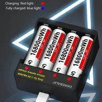 2024 New AA 1.5V 16800MWh Rechargeable Lithium ion Battery for Remote Control Mouse Fan Electric Toys+Charger 5